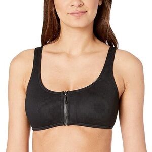 Kate Spade Marco Island Pink Ribbed Zipper Bikini